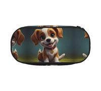 WBQLSL lucky puppy Large capacity pencil bag, multi-layer partition stationery storage bag - unisex learning office supplies