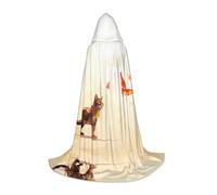 WBQLSL Magic Cat Patterned S Wizard Cape, Suitable for Adults & Teens Cosplay, Full Size Range S, M, L