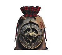 WBQLSL Magical Design Norse Runes Compass Burlap gift bag - 8.3x11.8 inch drawstring bag Party decoration supplies
