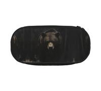 WBQLSL Majestic Bear Large capacity pencil bag, multi-layer partition stationery storage bag - unisex learning office supplies
