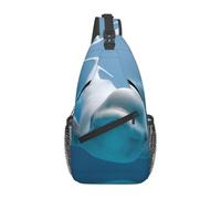 WBQLSL Men's Cute whale Print Crossbody Sling Bag - Adjustable Strap Shoulder Pack with Multiple Pockets for Running Hiking Commute Daily Use