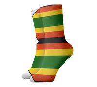 WBQLSL Mid-Calf Flag of Zimbabwe Printed Casual Socks Warm, Comfortable, Breathable, Skin-Friendly, Versatile for Outings