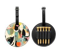 WBQLSL Mid-Century Modern Art Cat Fashionable Printed Golf tee Storage Bag - Lightweight Design for Quick tee Storage