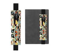 WBQLSL Mid-Century Modern Art Cat Pattern Elastic Band Pen Bag Suitable for Girls' Birthday Gifts/Teacher's Day/Graduation Season Intimate Stationery Gift Box