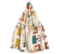 WBQLSL Mid Century Modern Prints Hooded Cape - Holiday Party/Carnival Cosplay Costume Suitable for Adults and Children
