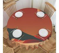 WBQLSL Minimalist Mars Decorative Round Tablecloth, 60-inch Diameter, Suitable for Holidays, Family picnics, Parties, and Decorations