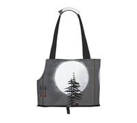WBQLSL Moon Pine Tree Patterned Pet Travel Bag - Small Pet Shoulder Bag for Cars and People