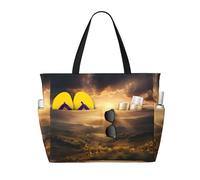 WBQLSL morning sun Pattern beach travel bag for gym/swimming pool/supermarket shopping/short trip