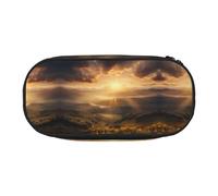 WBQLSL Morning Sun Printed Pencil case - Multi-Layer partition Pencil case, Suitable for Storing Campus Office Stationery