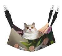 WBQLSL Mother and Child Rats Medium Printed cat cage Hanging Hammock - Suitable for Cats, Ferrets, Puppies, Rabbits, Small Animals