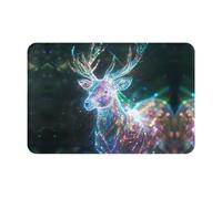 WBQLSL Multipurpose Absorbent Protective Mat, 16x24 Inch Size, Holographic Sika Deer Washable Entry Doormat, Front Door Welcome Mat, Bathroom Home