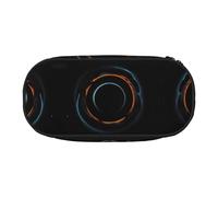WBQLSL Mysterious Cosmic Black Holes Printed stationery storage bag - multi-grid layered pencil case portable student pencil bag