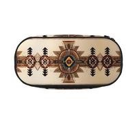 WBQLSL Native American Painting Large capacity pencil bag, multi-layer partition stationery storage bag - unisex learning office supplies