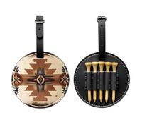WBQLSL Native American Patterns Fashionable Printed Golf tee Storage Bag - Lightweight Design for Quick tee Storage