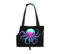 WBQLSL Neon Kraken Core Patterned Pet Travel Bag - Small Pet Shoulder Bag for Cars and People