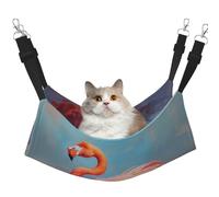 WBQLSL Nice Flamingo Large Pattern pet Hammock - Sleeping Hammock for Cats, Ferrets, Puppies, Rabbits, Small Animals