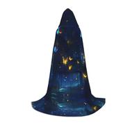 WBQLSL night Patterned L Wizard Cape, Suitable for Adults & Teens Cosplay, Full Size Range S, M, L