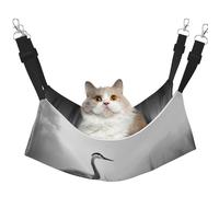 WBQLSL North American Crane Large Printed cat cage Hanging Hammock - Suitable for Cats, Ferrets, Puppies, Rabbits, Small Animals