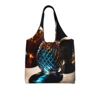 WBQLSL nylon Printed Shoulder Bag - Suitable for sturdy canvas bags, shopping bags, Black, One Size