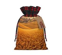 WBQLSL oatmeal Burlap gift bag - 8.3x11.8 inch drawstring bag Party decoration supplies