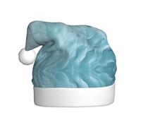 WBQLSL oceanic ripple Printed Santa Hat, New Year's Party Stage Performance Decoration Hat, Atmospheric Photo Prop