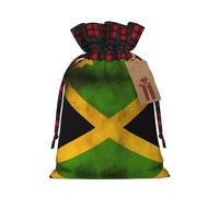 WBQLSL Old Jamaican Flag Burlap gift bag - 8.3x11.8 inch drawstring bag Party decoration supplies