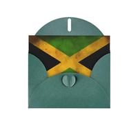 WBQLSL Old Jamaican Flag Dark Green Pattern Cards - Perfect for Valentine's Day and anniversaries, expressing love and blessings