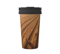 WBQLSL On The Field of Hope Patterned Stainless Steel Flask - 12-Hour Long-Lasting Heat and Cold Insulation, Portable Coffee Cup