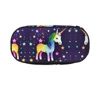 WBQLSL One-horse star Printed stationery storage bag - multi-grid layered pencil case portable student pencil bag