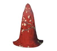 WBQLSL Open apricot blossoms Patterned S Wizard Cape, Suitable for Adults & Teens Cosplay, Full Size Range S, M, L