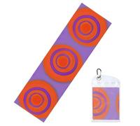 WBQLSL Orange Circle Centre Microfiber Cooling Sports Towel (12x40 inches) | Essential for Gyms, Yoga and Running
