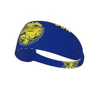 WBQLSL Oregon State Flag Printed sports sweatband, moisture wicking headband for running, cycling, fitness and yoga