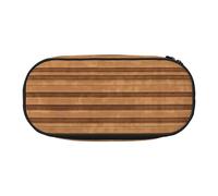 WBQLSL Original Wood Color Texture Printed Pencil case - Multi-Layer partition Pencil case, Suitable for Storing Campus Office Stationery