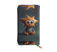 WBQLSL Ostrich Explosion Colored Hair Stylish leather wallet, 7.48 x 4.13 inch long zippered coin purse, convenient travel cash wallet