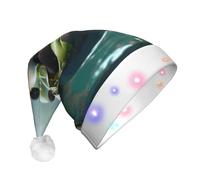 WBQLSL Panda in the poolChristmas hat with LED lights, perfect for costume parties, stage performances, and school events.