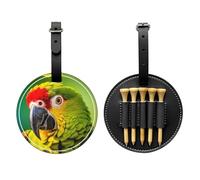 WBQLSL Parrot Bird Close-up Fashionable Printed Golf tee Storage Bag - Lightweight Design for Quick tee Storage