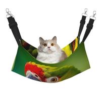 WBQLSL Parrot Bird Close-up Medium Printed cat cage Hanging Hammock - Suitable for Cats, Ferrets, Puppies, Rabbits, Small Animals