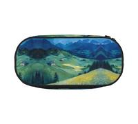 WBQLSL Peak Line Large capacity pencil bag, multi-layer partition stationery storage bag - unisex learning office supplies