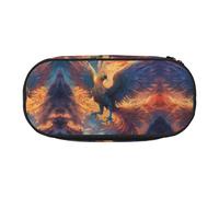 WBQLSL Phoenix Nirvana Large capacity pencil bag, multi-layer partition stationery storage bag - unisex learning office supplies