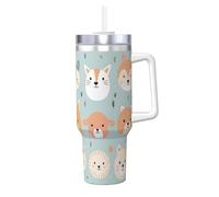 WBQLSL pictorial avatar Printed Fashion Ice Cup (40 oz) - Super Insulation Cup with Superior Heat and Cold Insulation Effect,
