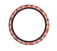 WBQLSL pink rose Printed steering wheel cover - Highly elastic and soft material to enhance driving experience