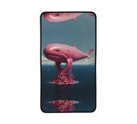WBQLSL Pink sea Dream Nuclear Whale Travel Towel (16x28 inches) - Light and Portable, Suitable for Fitness, Yoga, Outdoor Camping, Beach Swimming, etc.
