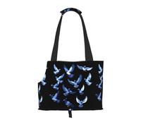 WBQLSL Pixel Pigeon Swarm Patterned Pet Travel Bag - Small Pet Shoulder Bag for Cars and People