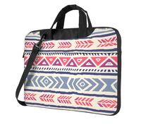 WBQLSL Plain geometric floral pattern 15.6 inch Printing laptop crossbody bag and briefcase, easy to carry for business trips and work