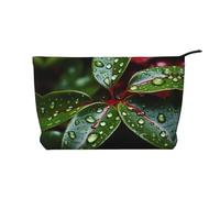 WBQLSL poinsettia Pattern cosmetic bag - lightweight and compact zipper closure clutch, daily cosmetic storage bag