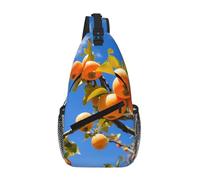 WBQLSL post-harvest fruit Patterned Travel Crossbody Bag, Perfect for Daily Commutes, Cycling, Hiking, and Urban Adventures, Persimmons, One Size