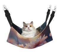 WBQLSL Post Rainy Day Flower Large Printed cat cage Hanging Hammock - Suitable for Cats, Ferrets, Puppies, Rabbits, Small Animals
