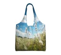 WBQLSL prairie flower Printed Shoulder Bag - Suitable for sturdy canvas bags, shopping bags, Black, One Size