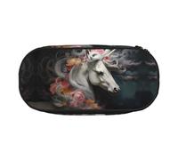 WBQLSL Pretty Dress up Unicorns Printed Pencil case - Multi-Layer partition Pencil case, Suitable for Storing Campus Office Stationery