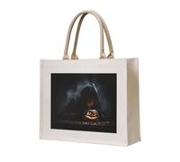 WBQLSL Pumpkin Lamp Secret Printed Canvas Tote | Lightweight Storage Bag Perfect for the Beach, Picnics, and Everyday Shopping